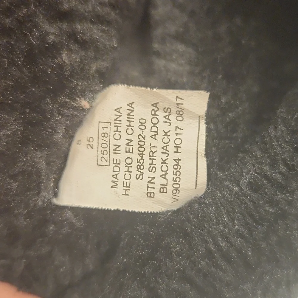 Old Navy Ankle Boots Size 8 Faux Fur Black Faux Suade Outside